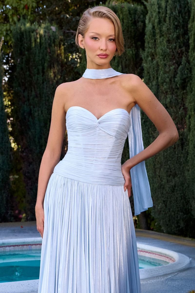 Strapless Chiffon A-line Gown - Ladivine CD414