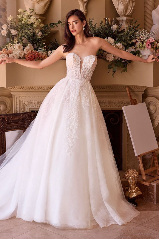Sweetheart Applique Bridal Gown Wedding Dress - Andrea & Leo WL037